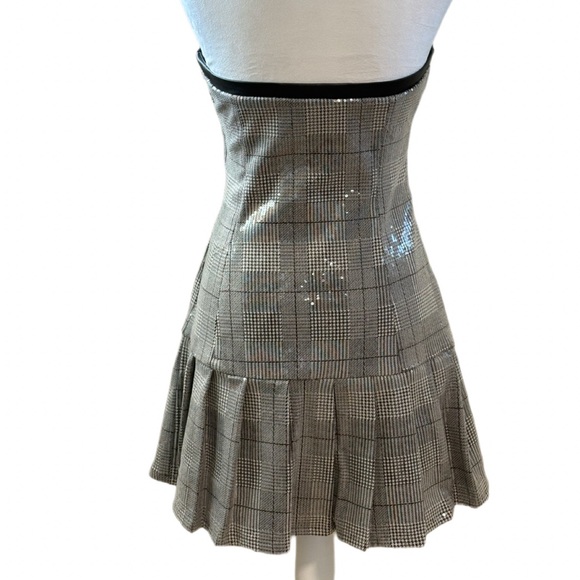 Forever Twenty One Sequin Plaid Mini Dress, Size Small - Picture 3 of 6